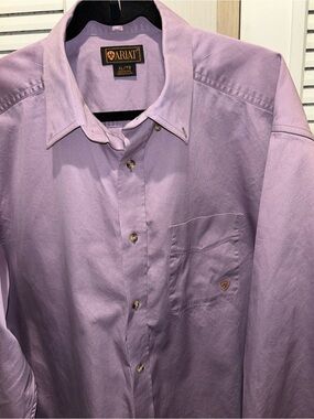 Ariat Men's Lavender Long-Sleeve Button-Down Shirt